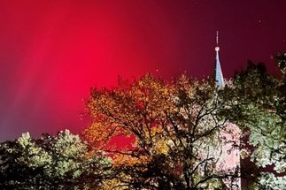 Polarlicht Kirche