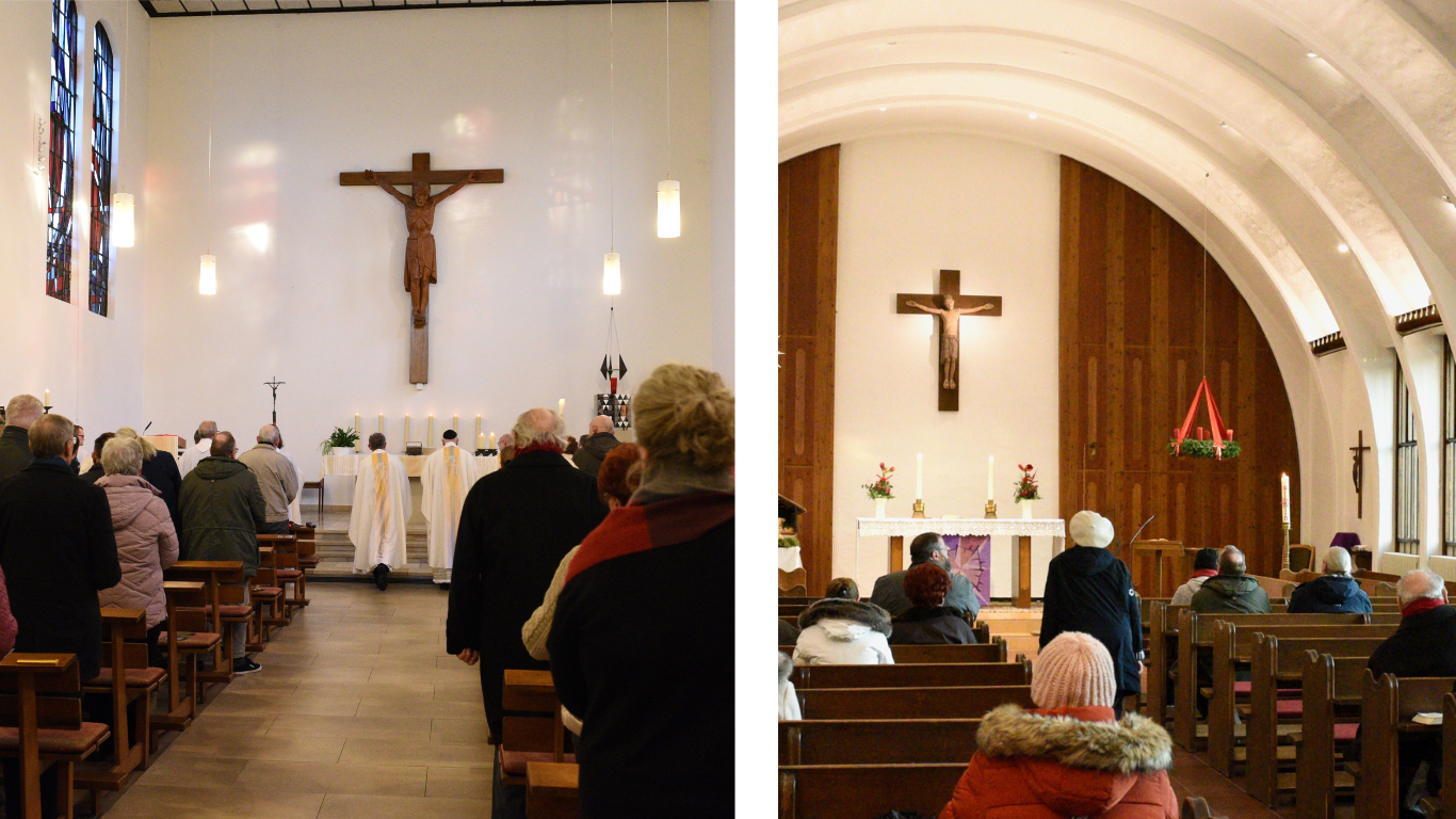 Blick in zwei Kirchen